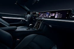 1. Innovative interior design concepts, such as the Harman Digital Cockpit shown at CES in 2018, feature a broad expanse of display screen glass. (Credit: Harman, A Samsung Company) 1. Innovative interior design concepts, such as the Harman Digital Cockpit shown at CES in 2018, feature a broad expanse of display screen glass. (Credit: Harman, A Samsung Company)