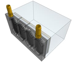 2. CAD of the liquid-cooled electronics system. 2. CAD of the liquid-cooled electronics system.