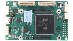 5. This Gumstix carrier board hosts a Pixhawk flight management unit based on an STMicro STM32F7 microcontroller. The Raspberry Pi CM4 is the host controller.
