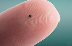 1. The TLV9061 is the industry's smallest 10-MHz, 1.8- to 5.5-V operational amplifier, occupying only 0.64 mm2. (Source: TI) 1. The TLV9061 is the industry's smallest 10-MHz, 1.8- to 5.5-V operational amplifier, occupying only 0.64 mm2. (Source: TI)