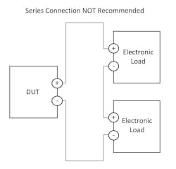 9. Connecting electronic loads in series to expand voltage capacity is not recommended.