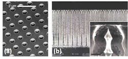 The first silicon-based vacuum transistor capable of operating at ~40 kV was developed by a team led by MIT. The proof-of-concept device shown here consists of a gated field emission array or FEA (i.e., an electron source), a vacuum drift region, and a metal anode. Electrons are emitted from the gated FEA into the vacuum through tunneling, travel through it, and are collected at the anode. (Source: MIT) The first silicon-based vacuum transistor capable of operating at ~40 kV was developed by a team led by MIT. The proof-of-concept device shown here consists of a gated field emission array or FEA (i.e., an electron source), a vacuum drift region, and a metal anode. Electrons are emitted from the gated FEA into the vacuum through tunneling, travel through it, and are collected at the anode. (Source: MIT)