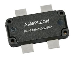 2. By using a plastic rather than ceramic package, Ampleon reduced the cost of its 250-W, 2400- to 2500-MHz LDMOS transistor.