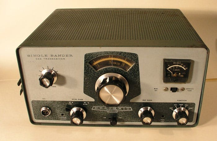 1. The Heathkit line of low-cost, high-frequency SSB receivers, transmitters, and transceivers used vacuum tubes. (Source: https://www.qsl.net/sp5btb/vintage.html)