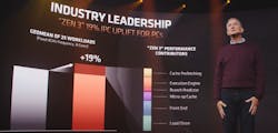 CTO Mark Papermaster said the Zen 3 architecture delivers a 19% uplift in instructions per clock (IPC). CTO Mark Papermaster said the Zen 3 architecture delivers a 19% uplift in instructions per clock (IPC).
