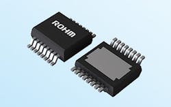1. The Rohm two-channel high-side switches with added management and protection features are offered in HSSOP-C16 packages measuring 4.90 &times; 6.00 &times; 1.70 mm.