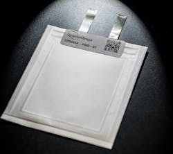 1. Shown is QuantumScape’s single-layer, solid-state lithium-metal battery cell. (Source: QuantumScape) 1. Shown is QuantumScape’s single-layer, solid-state lithium-metal battery cell. (Source: QuantumScape)