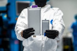 2. Solid Power's 22-layer, 20-Ah all solid-state lithium metal cell is compared with the company's first-generation 10-layer, 2Ah cell. (Source: Solid Power) 2. Solid Power's 22-layer, 20-Ah all solid-state lithium metal cell is compared with the company's first-generation 10-layer, 2Ah cell. (Source: Solid Power)