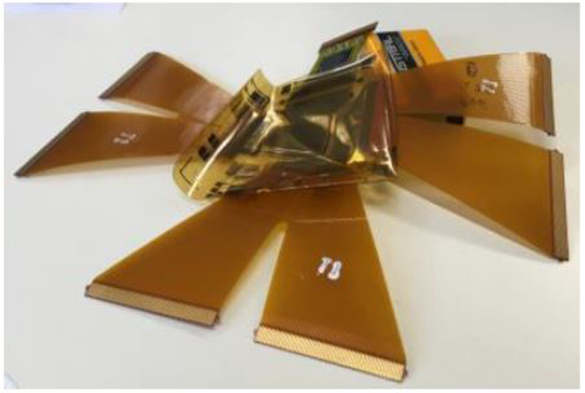 3. Photograph of the fingerprint sensor after delamination (presented at the 2020 Display Week [3]).