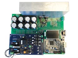 6. Shown is the 2-kW SiC FET half-bridge inverter evaluation board from STMicroelectronics. 6. Shown is the 2-kW SiC FET half-bridge inverter evaluation board from STMicroelectronics.