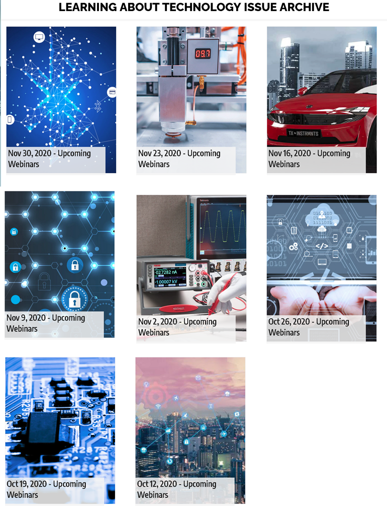 4. The Learning About Technology series highlights our technical webinars.