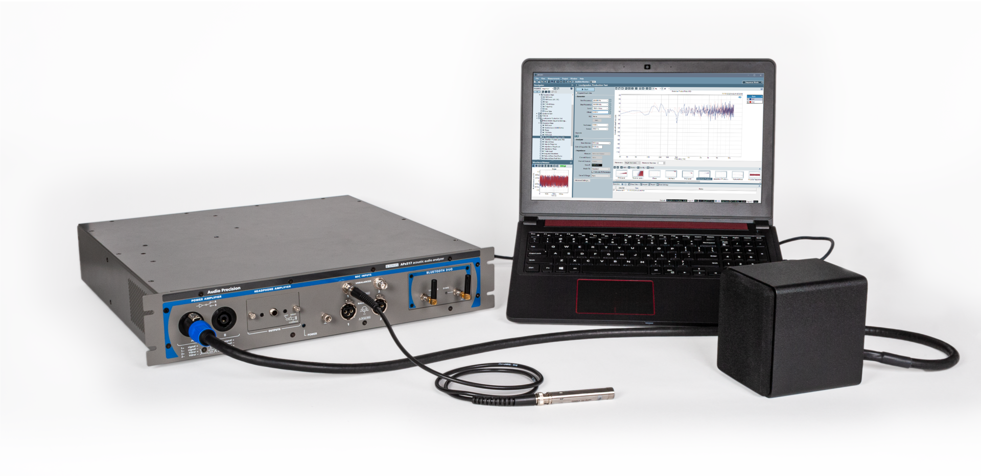 Figure 3 Speaker Test A Px517 B Analyzer With Gras 46 Ae Measurement Microphone