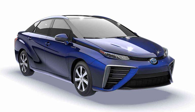 The hydrogen-powered 2020 Toyota Mirai. Japan wants to eliminate sales of gasoline-powered vehicles by the mid-2030s. (Source: Toyota)
