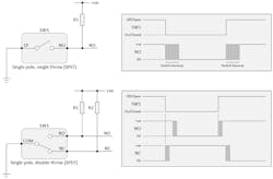 Examples of switch bounce. (Image source: Max Maxfield) Examples of switch bounce. (Image source: Max Maxfield)