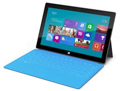 3. Microsoft&rsquo;s Surface uses a keyboard to replicate the laptop feel without sacrificing form factor.