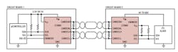1. Analog Devices’ LT3960 I2C-to-CAN physical transceiver can send and receive I2C data through harsh or noisy environments at up to 400 kb/s, using the CAN-physical layer for differential signaling over twisted-pair connections. 1. Analog Devices’ LT3960 I2C-to-CAN physical transceiver can send and receive I2C data through harsh or noisy environments at up to 400 kb/s, using the CAN-physical layer for differential signaling over twisted-pair connections.