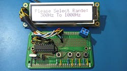 6. The main menu allows the user to first select a frequency range. 6. The main menu allows the user to first select a frequency range.