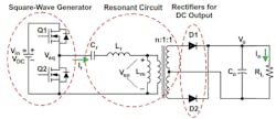 5. A typical LLC resonant half-bridge converter can regulate the output over wide line and load variations with little variation of the switching frequency, which leads to higher efficiency.