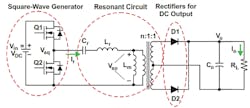 5. A typical LLC resonant half-bridge converter can regulate the output over wide line and load variations with little variation of the switching frequency, which leads to higher efficiency. 5. A typical LLC resonant half-bridge converter can regulate the output over wide line and load variations with little variation of the switching frequency, which leads to higher efficiency.