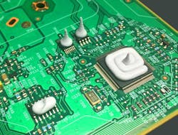 2. Dispensable gels can be applied manually or through an automated process directly onto the component requiring thermal management. 2. Dispensable gels can be applied manually or through an automated process directly onto the component requiring thermal management.