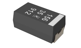 2. KEMET T497 MnO2 capacitors feature F-Tech technology, with SBDS available on select part types.