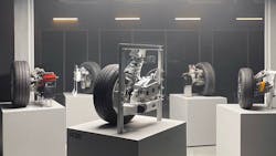 REEcorner technology packs critical vehicle components into a single compact module positioned between the chassis and the wheel—including steering, braking, suspension, powertrain, and control. REEcorner technology packs critical vehicle components into a single compact module positioned between the chassis and the wheel—including steering, braking, suspension, powertrain, and control.