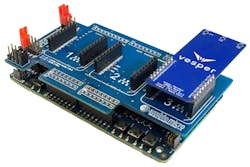 1. The Voice-on SPOT Kit from Ambiq uses click boards to provide peripherals to the Apollo3 Blue Plus ultra-low-power microcontroller. 1. The Voice-on SPOT Kit from Ambiq uses click boards to provide peripherals to the Apollo3 Blue Plus ultra-low-power microcontroller.