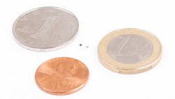 1. Coins dwarf tiny DRV5011 wafer chip-scale Hall-effect sensors, which find use in applications ranging from handheld drills to vacuum robots.