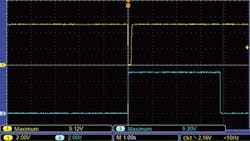 3. Trigger pulse and the Q output on gate U1A.