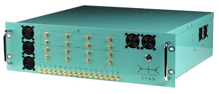 5. Per Vices&rsquo; Cyan SDR transceiver uses ADCs/DACs to convert signals.