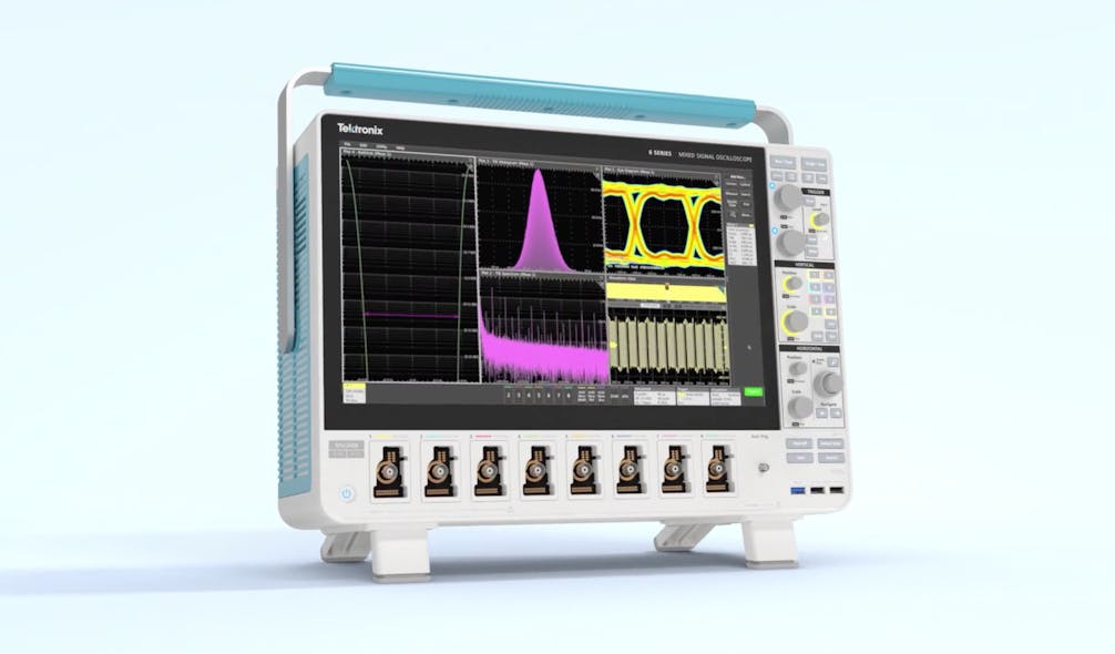 2. The MSO6B oscilloscope can perform simultaneous correlation of time domain and frequency domain tests.
