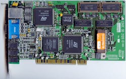 Figure 1. Diamond Multimedia’s Edge 3D with Nvidia chip manufactured by SGS. Figure 1. Diamond Multimedia’s Edge 3D with Nvidia chip manufactured by SGS.