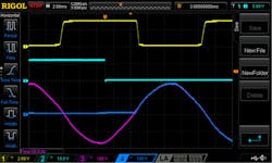10. This screenshot shows the relay closing at true zero-crossing point with a 4.793-ms delay. 10. This screenshot shows the relay closing at true zero-crossing point with a 4.793-ms delay.