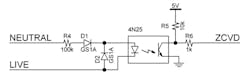 2. The zero-crossing voltage-detector (ZCVD) circuit employs an optoisolator.