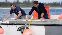3. Chris Hemsworth helps deploy smart drumline systems that are part of a shark catch-and-release program. 3. Chris Hemsworth helps deploy smart drumline systems that are part of a shark catch-and-release program.