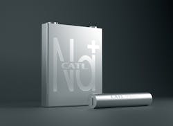 Shown is CATL’s 160-Wh/kg Na-ion developmental battery. (Source CATL) Shown is CATL’s 160-Wh/kg Na-ion developmental battery. (Source CATL)