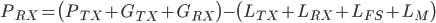 Equation 1 Link Budget Equation