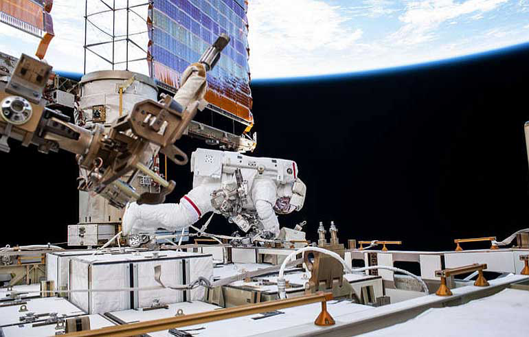 2. NASA astronauts complete multi-year project to upgrade batteries on the ISS. (Image: NASA)