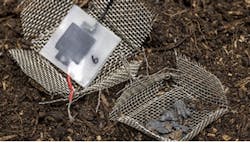 4. The capacitor disintegrated after two months buried in soil, leaving only a few visible carbon particles. 4. The capacitor disintegrated after two months buried in soil, leaving only a few visible carbon particles.