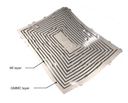 2. The magnetoelastic generator is a deceptively simple-looking construct with a polymer substrate that has a coiled magnetic layer spiral on its top. 2. The magnetoelastic generator is a deceptively simple-looking construct with a polymer substrate that has a coiled magnetic layer spiral on its top.