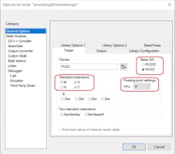 2. Standard extension support in the compiler is specified by these selections. 2. Standard extension support in the compiler is specified by these selections.