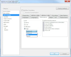 3. Compiler optimization transformations can be selectively enabled. 3. Compiler optimization transformations can be selectively enabled.
