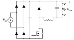 1. Shown is a quasi-resonant floating buck-converter power stage. (Image from Reference 2) 1. Shown is a quasi-resonant floating buck-converter power stage. (Image from Reference 2)