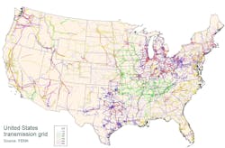 The U.S. power grid comprises multiple synchronous grids, including the Eastern Interconnection, Western Interconnection, Texas Interconnection, Quebec Interconnection, and Alaska Interconnection. (Image credit: NREL)