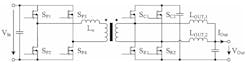 3. Shown is the circuit topology of the GaN active-clamp phase-shifted full bridge. (Image from Reference 2) 3. Shown is the circuit topology of the GaN active-clamp phase-shifted full bridge. (Image from Reference 2)