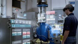 2. PTC’s Vuforia can support viewing digital twins using augmented-reality glasses. (Courtesy of PTC) 2. PTC’s Vuforia can support viewing digital twins using augmented-reality glasses. (Courtesy of PTC)