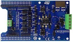 5. The X-NUCLEO-OUT03A1 industrial digital output expansion board facilitates evaluation of the driving and diagnostic capabilities of the IPS2050H in a digital output module connected to 2.5 A (maximum) industrial loads.