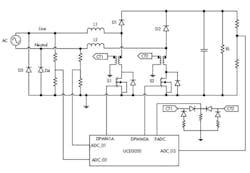 11. A digitally controlled bridgeless PFC consists of two phase-boost circuits. but only one phase is active at a time.