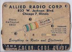 1. The resistor coding started in the 1920s by the Radio Manufacturers Association. (Credit: Creative Commons 3) 1. The resistor coding started in the 1920s by the Radio Manufacturers Association. (Credit: Creative Commons 3)