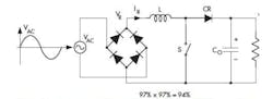 5. Two-stage power processing is required in this simplified conventional PFC boost converter. 5. Two-stage power processing is required in this simplified conventional PFC boost converter.